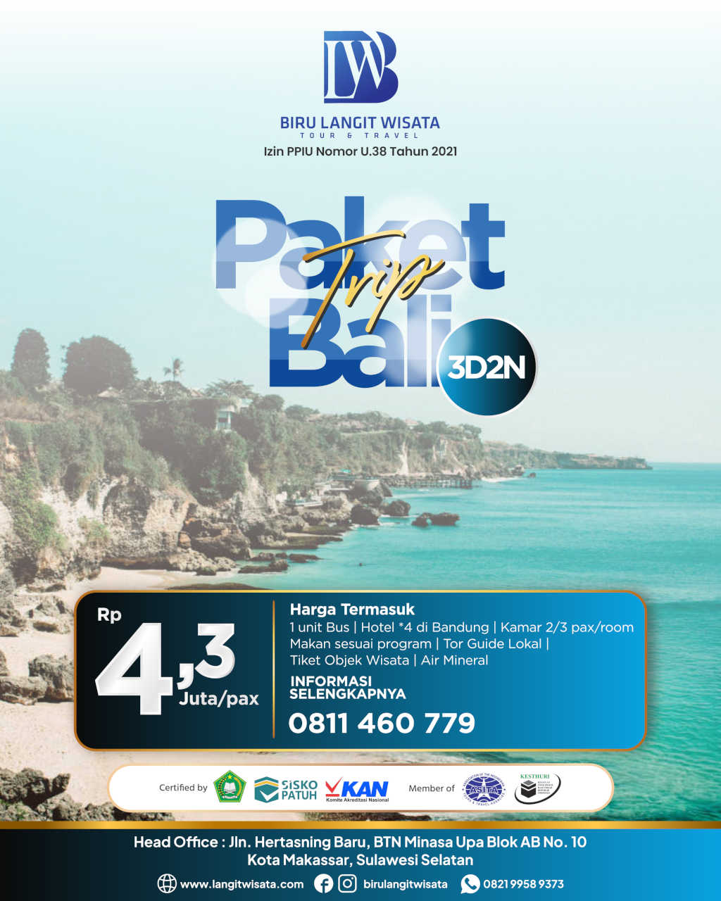 Langit Wisata Trip Bali 3D2N